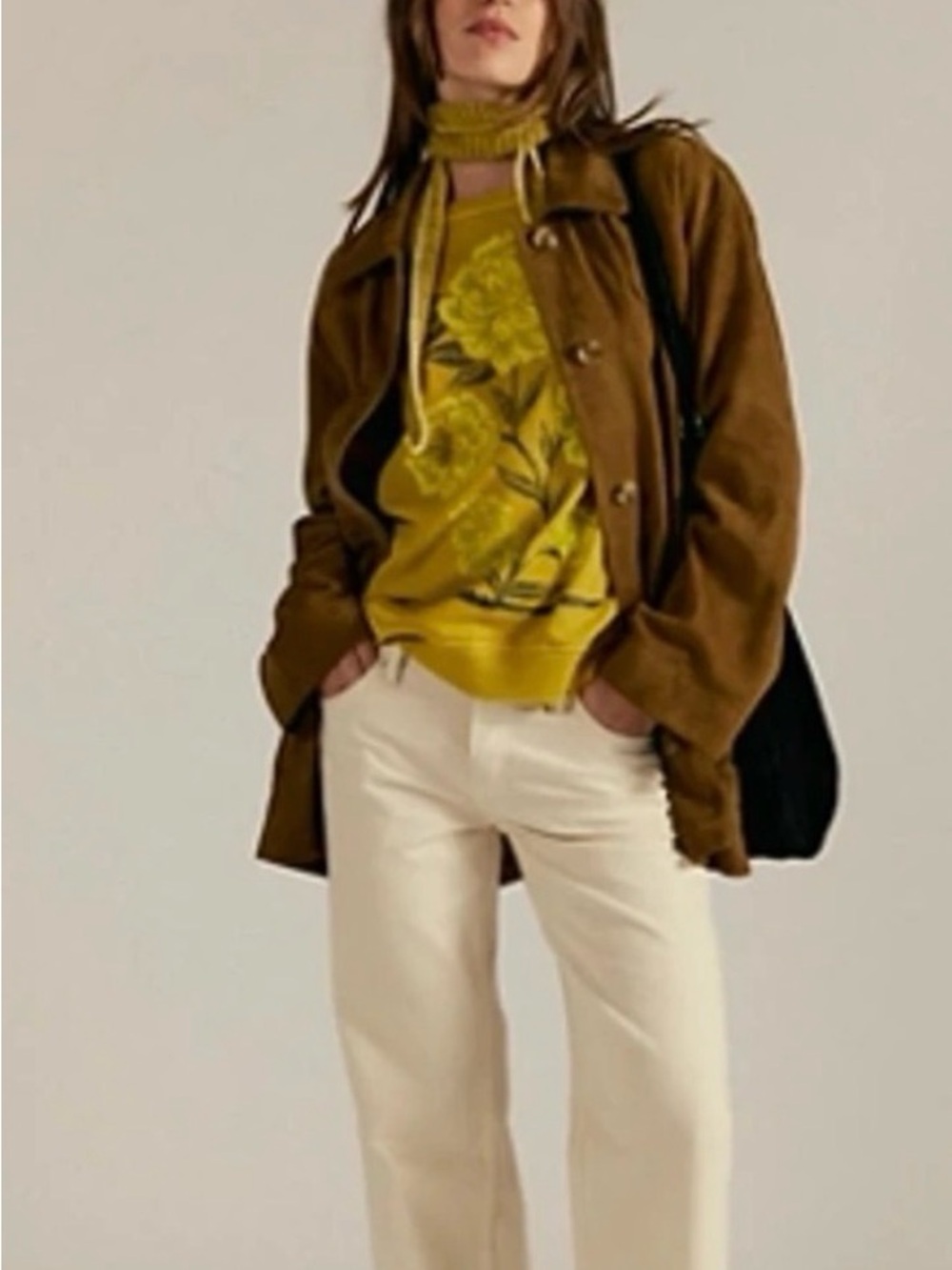 Free People We The Free Graphic Camden Pullover. NWT. Lemon party combo - Picture 8 of 8